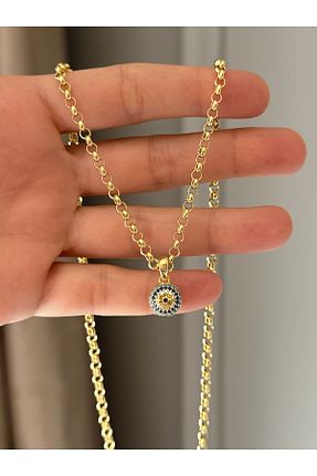 گردنبند نقره زرد زنانه 925 عیار emy by emel luxury silver jewelry - کد 905405350