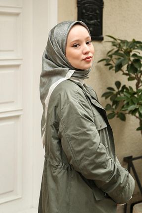 روسری خاکی پلی استر Hint İpek - کد 905406054