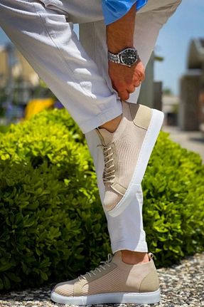 کفش اسنیکر طلائی زنانه بند دار Genel Markalar - کد 884212766