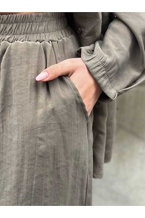 ست بالاتنه و پائین تنه خاکی زنانه بافتنی sportiness - کد 905473388