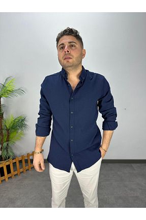پیراهن سرمه ای مردانه رگولار MODA - کد 905516006