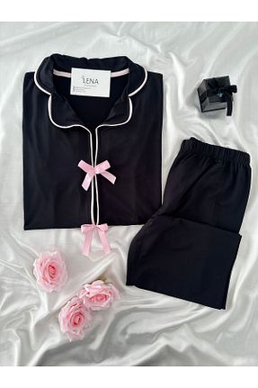 ست لباس راحتی مشکی زنانه ساده Lena Homewears - کد 905511686
