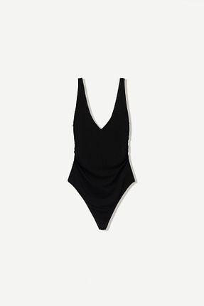 بادی مشکی زنانه یقه دگاژه Bershka - کد 905515549