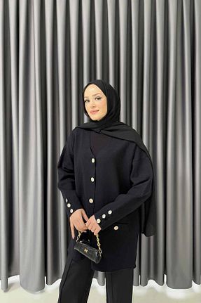 رویه حجاب مشکی Straight Melike Tatar - کد 887049838