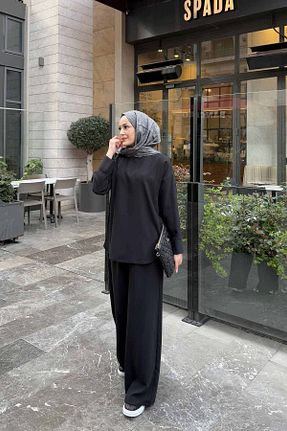 تونیک مشکی زنانه جین Melike Tatar - کد 864689963