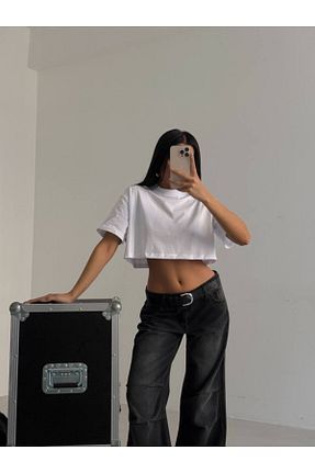 تیشرت سفید زنانه اورسایز MetuCA - کد 905526323