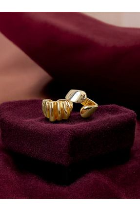 انگشتر استیل (فولاد) زرد استیل ضد زنگ Floriant - کد 902242556