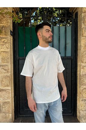 تیشرت سفید مردانه اورسایز Estado - کد 904317207