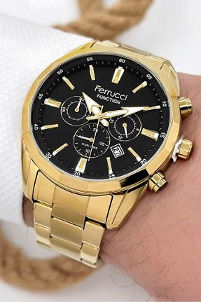 ساعت مچی طلائی مردانه 44 میلی متر Ferrucci - کد 695817945