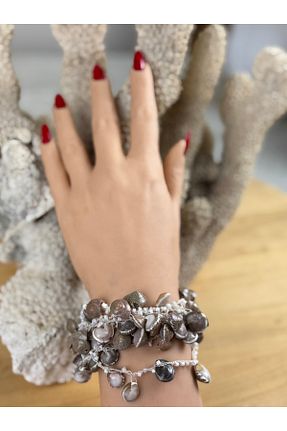 دستبند جواهر بژ زنانه منجق SEDEF TAKI - کد 905595390