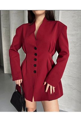 کت زرشکی زنانه رگولار Meros Atelier - کد 899167120