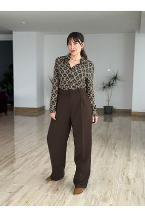 شلوار قهوه ای زنانه بافتنی AYSEGUL SOZKESEN - کد 905594129