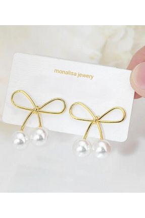 گوشواره مروارید طلائی monalisatoka - کد 905611369