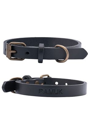 قلاده گربه مشکی Bakani Leather - کد 905609356