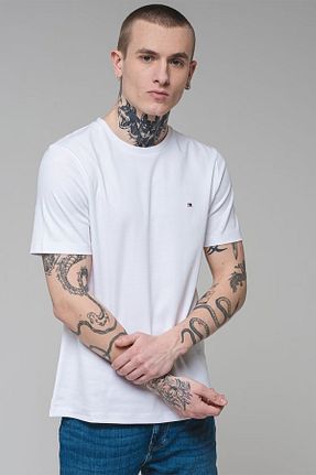 تیشرت سفید مردانه رگولار Tommy Hilfiger - کد 878636897