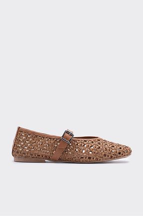 بابت قهوه ای زنانه چرم خالص SHOEMARK - کد 905646759