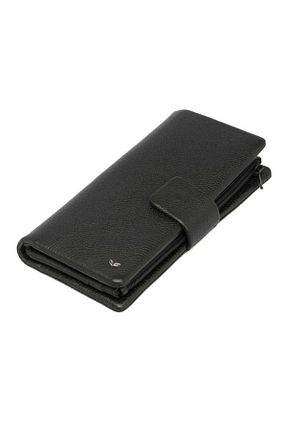 کیف پول مشکی زنانه چرم خالص Tergan - کد 72804971