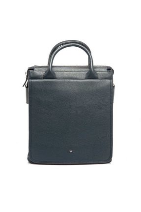 کیف پستچی سرمه ای زنانه چرم خالص Tergan - کد 2476352