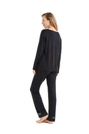 ست لباس راحتی مشکی زنانه ساده Blackspade - کد 855553220