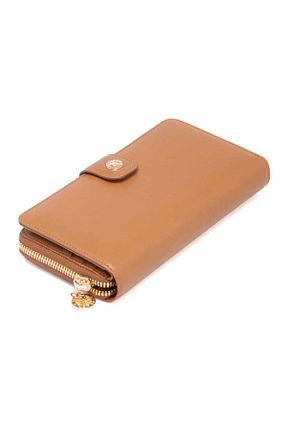 کیف پول قهوه ای زنانه ابعاد بزرگ Tergan - کد 339052054