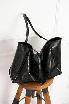 کیف دوشی مشکی زنانه چرم مصنوعی HONEY BAG - کد 788650286