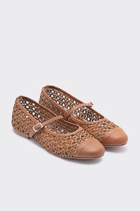 بابت قهوه ای زنانه چرم خالص SHOEMARK - کد 905644623