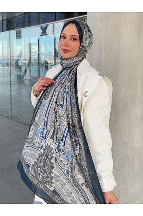 شال طوسی زنانه پنبه ای Mira İpek - کد 902771814
