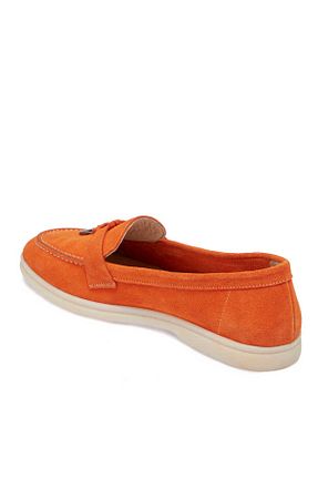کفش کژوال نارنجی زنانه چرم خالص Tergan - کد 858592152