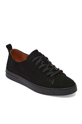کفش اسنیکر مشکی مردانه چرم اصل Tergan - کد 837924689