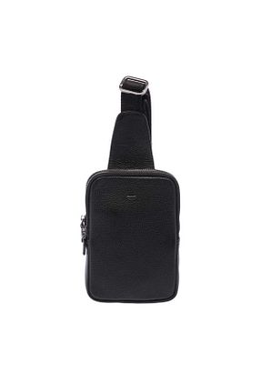 کیف پستچی مشکی مردانه چرم خالص Tergan - کد 869489260