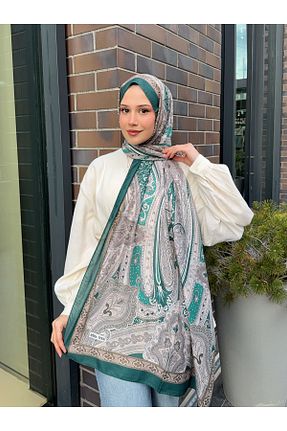 شال خاکی زنانه پنبه ای Mira İpek - کد 904711945