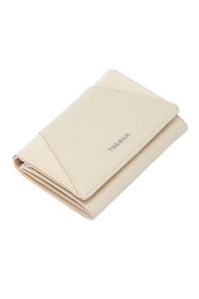 کیف پول بژ زنانه چرم خالص Tergan - کد 838007110