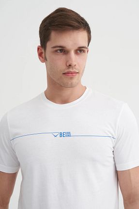 تیشرت سفید مردانه رگولار Cazador - کد 899361115
