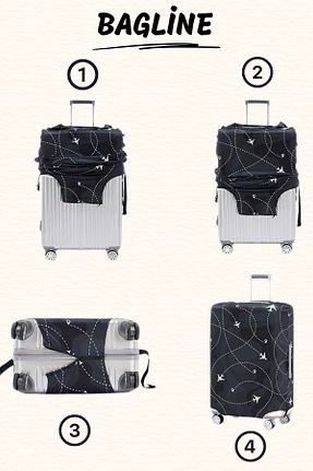 کاور چمدان رنگی ابعاد کوچک (کابین) Bagline - کد 902257028