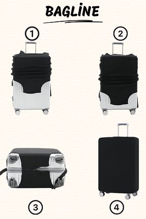 کاور چمدان مشکی ابعاد کوچک (کابین) Bagline - کد 899115325