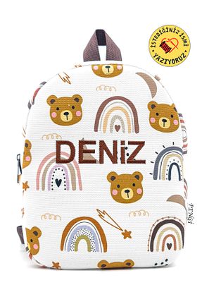 کوله پشتی سفید بچه گانه سایز متوسط PENGİ - کد 792690065