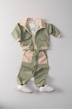 ست نوزادی سبز بچه گانه پنبه ای Jikko Baby - کد 885091948