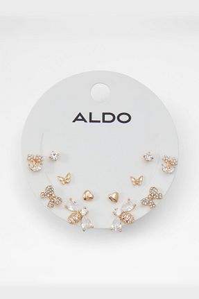 گوشواره استیل (فولاد) طلائی زنانه استیل ضد زنگ Aldo - کد 905721843