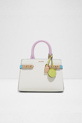 کیف دوشی سفید زنانه چرم مصنوعی Aldo - کد 905722051