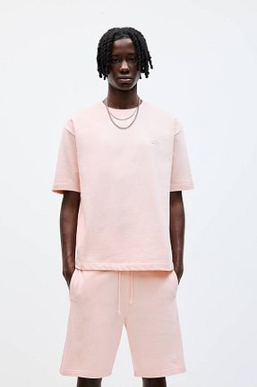 تیشرت صورتی مردانه اورسایز Pull & Bear - کد 899555131