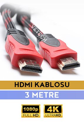 کابل HDMI مشکی Vetech - کد 772634973