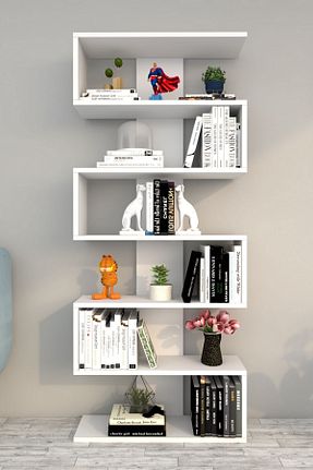 قفسه کتاب سفید 160 سانتی متر Moonlife - کد 39200453