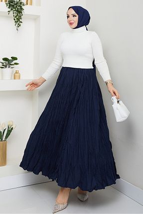 دامن حجاب سرمه ای زنانه بافتنی Bestenur - کد 905733059