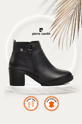 بوت / نیم بوت مشکی زنانه چرم خالص Pierre Cardin - کد 336011900