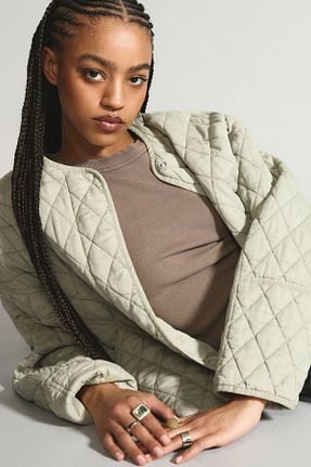 کاپشن خاکی زنانه Relaxed Pull & Bear - کد 906158431