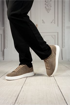 کفش اسنیکر قهوه ای مردانه چرم اصل DAXİS Sportwear Company - کد 905747947