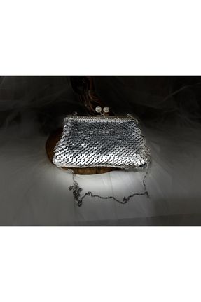 کیف مجلسی طوسی زنانه Derin Sanat - کد 905742740