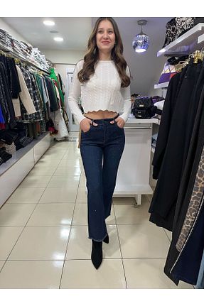 شلوار جین آبی زنانه پاچه لوله تفنگی Bade - کد 892667135