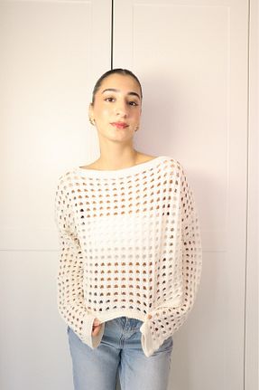 پلیور نباتی زنانه اورسایز SHARLOT - کد 905763650