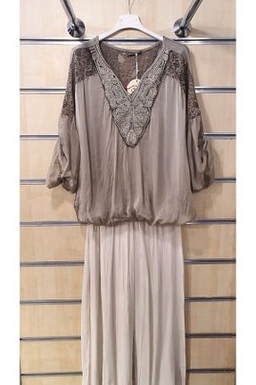 بلوز قهوه ای زنانه ساده Park Moda - کد 905756598